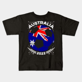 Australia Flag Soccer Football Team Kids T-Shirt